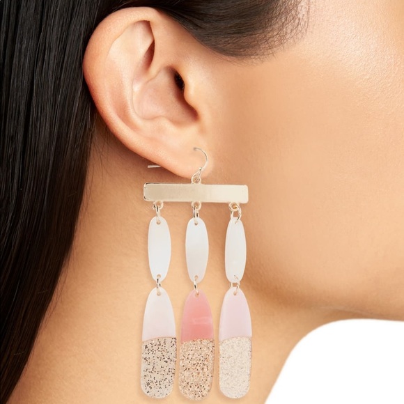 Acrylic Statement Earrings - Picture 5 of 6